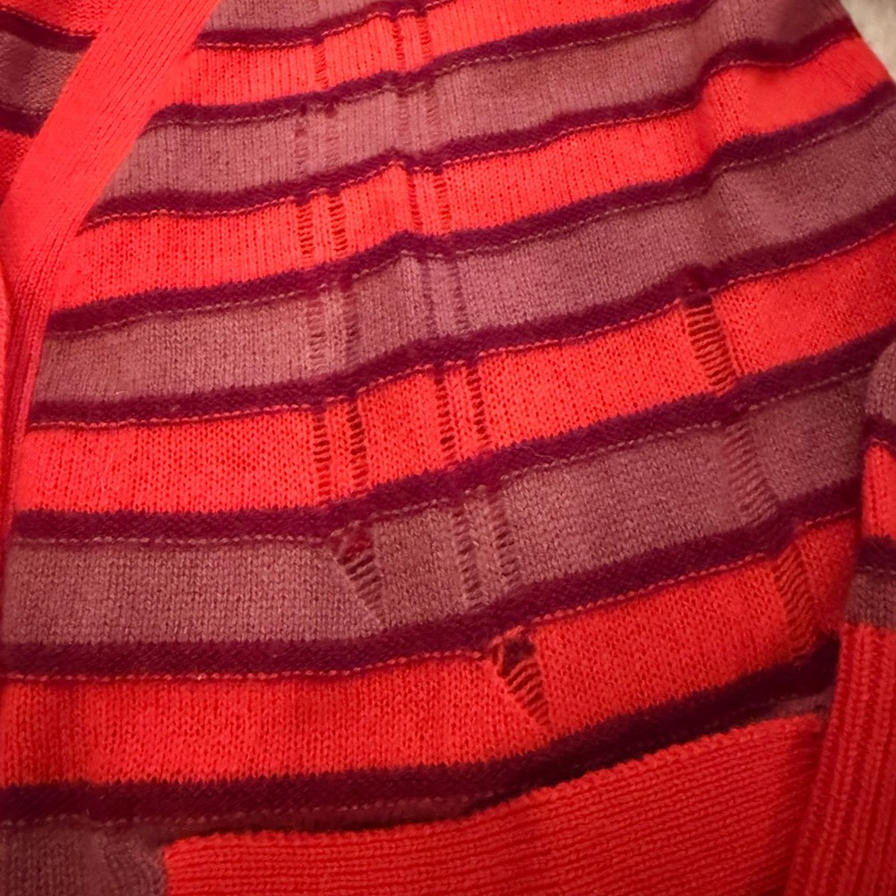Raquel Allegra 100% cashmere striped cardigan designer size 0 (small) - Picture 3 of 4